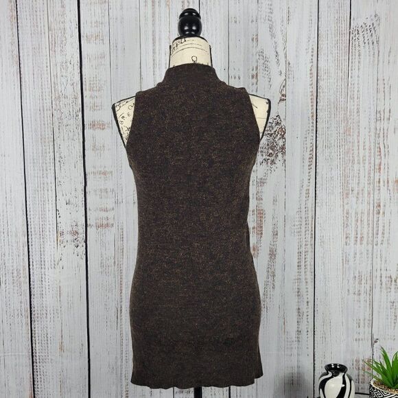 Lush Wool Sleeveless Turtleneck Blouse Tunic - Picture 6 of 9
